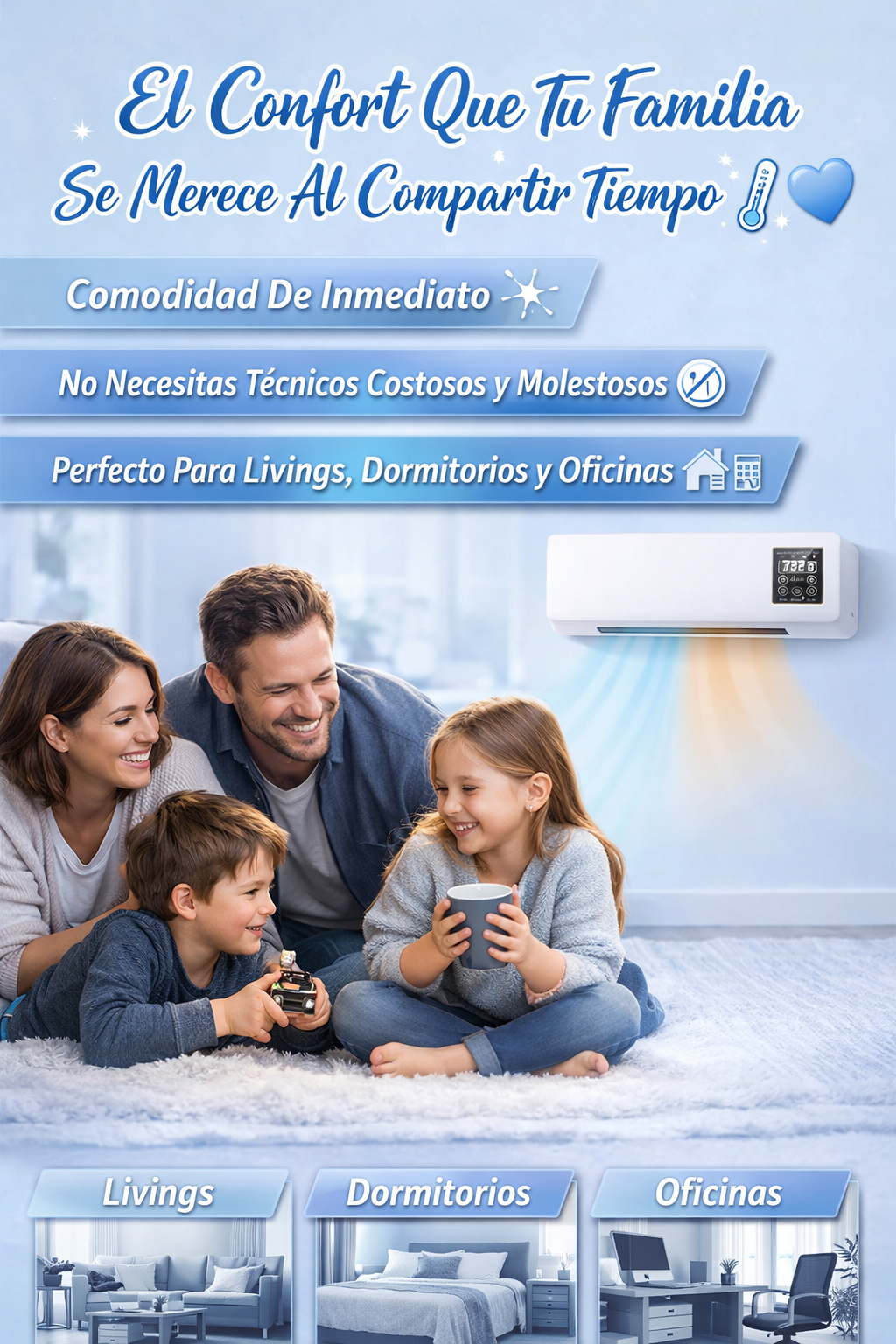 Calefactor Aire Acondicionado 2 en 1 Cooltech Pro™