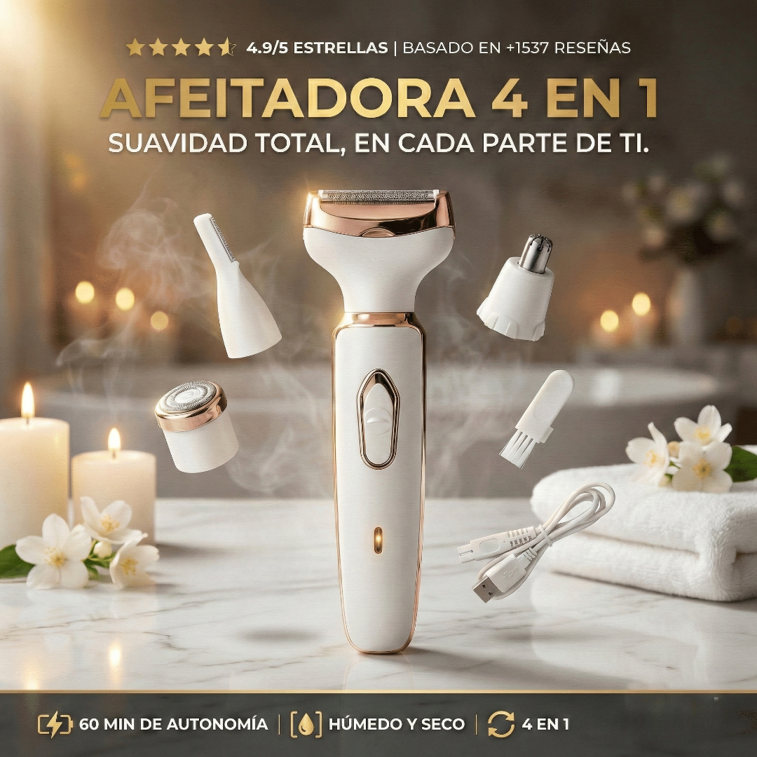 SkinNova™ – Depiladora 4 en 1 Piel suave en minutos